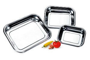 Assadeira Inox 31,2 x 21 x 4,0 cm