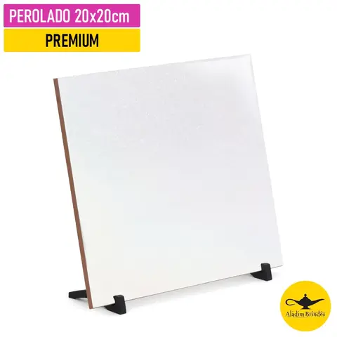Azulejo de Cerâmica Branco Brilho Perolado para Sublimação Aladim - 20x20cm
