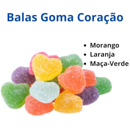 Bala Goma Coração Embalagem Personalizada