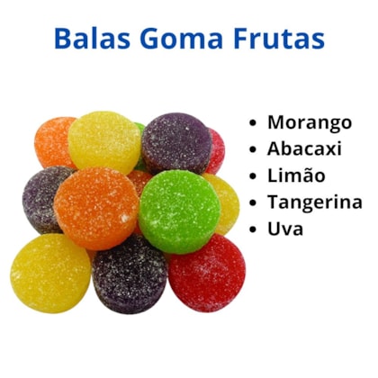 Bala Goma Frutas Embalagem Personalizada