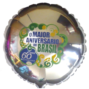 Balão prata personalizado