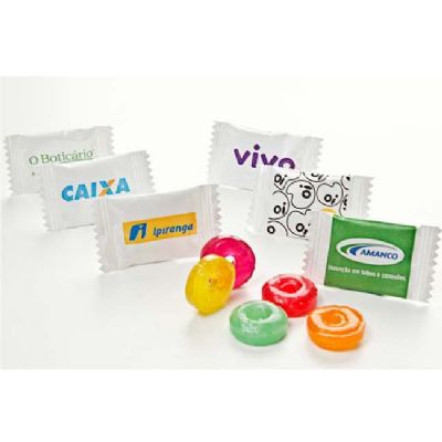 Balas promocionais com embalagem personalizada