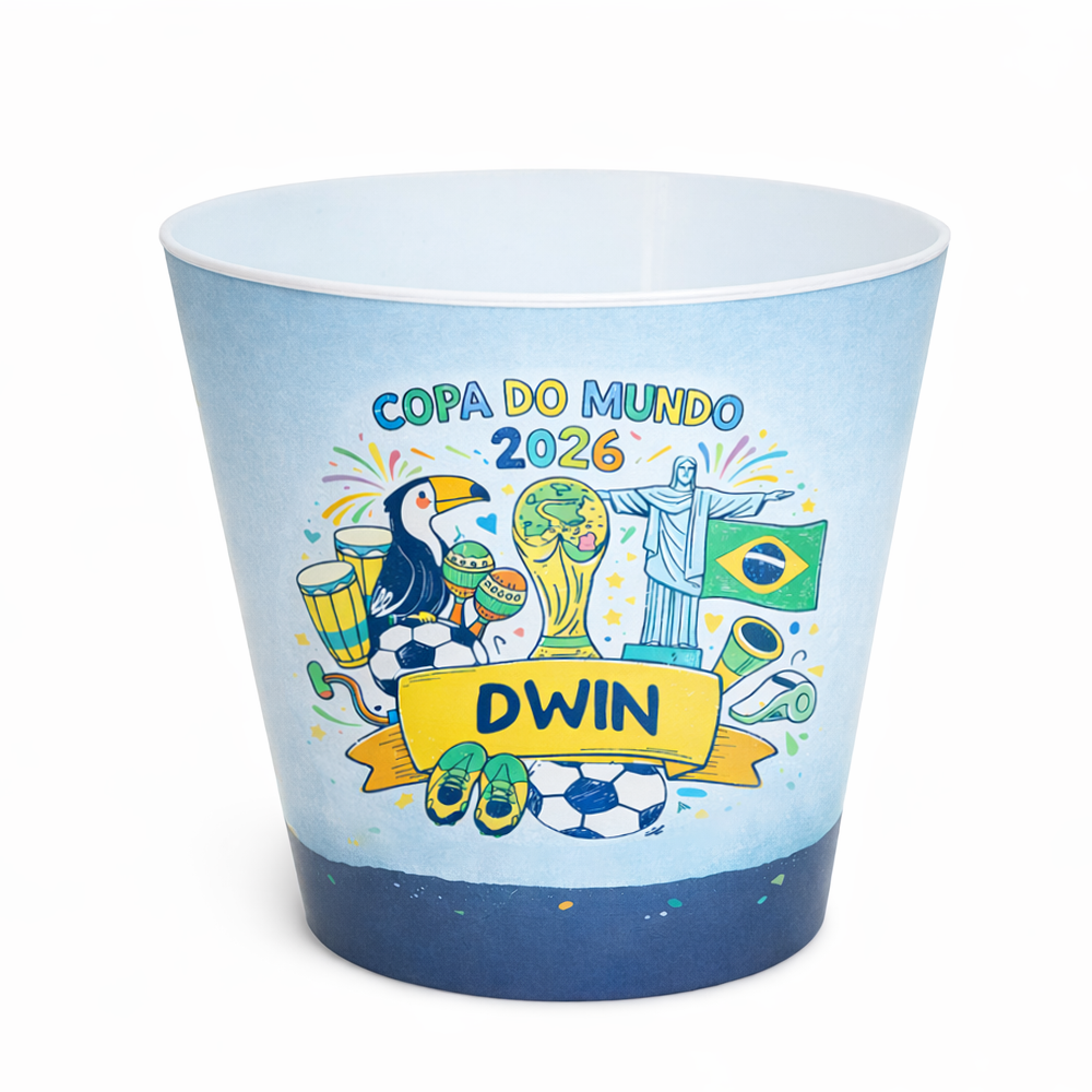 Balde de Pipoca Adesivado Personalizado 3l - Bd4