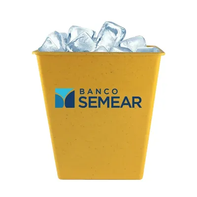 Balde Gelo Fibra Madeira Amarelo 2 6l