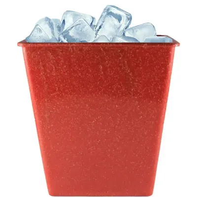 Balde Gelo Fibra Madeira Vermelho 26l