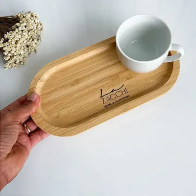 Bandeja Café Personalizada Brinde Corporativo 24x12cm 6544