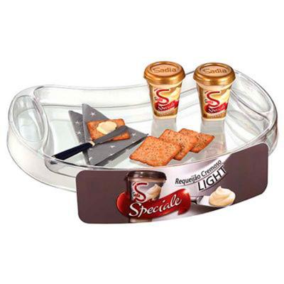 Bandeja Crystal moldada em vacoum