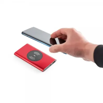 Bateria Portatil e Carregador Wireless Personalizado