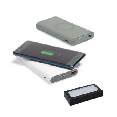 Bateria Portatil Wireless Power Bank Com Acabamento Emborrachado