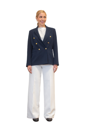 Blazer com fechamento transpassado