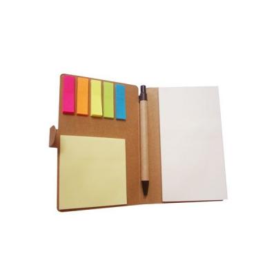 Bloco de Anotacao Personalizado Feito de Material Ecologico Com Sticky Notes Colorido e Caneta Ecol