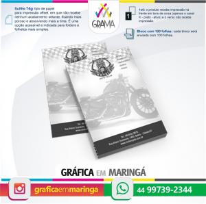 Bloco de Anotações 20x30cm 20 x 30 cm Sulfite 75g 1x0 Sem revestimento Bloco com 100 folhas