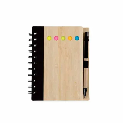 Bloco de Anotacoes Bambu Com Caneta
