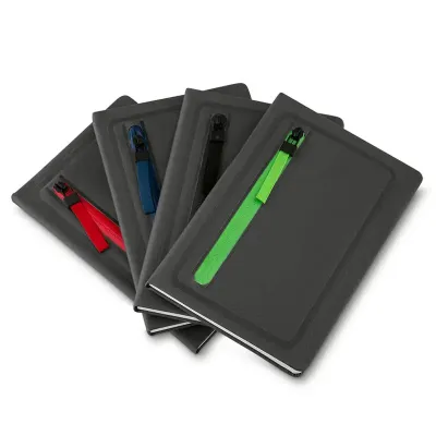 Bloco de Anotacoes Com Porta Objetos na Capa