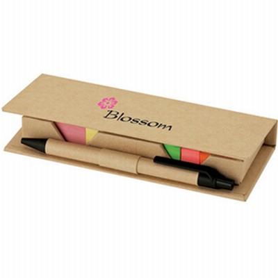 Bloco de Anotações de Mesa com Post It e Caneta