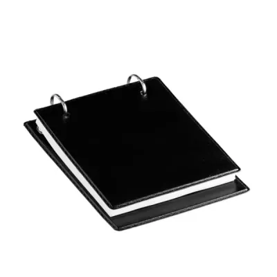 Bloco de Anotacoes de Mesa em Couro Ecologico
