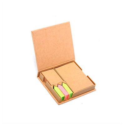 Bloco de Anotacoes Ecologico Personalizado Com 130 Folhas Acompanha Sticky Notes em Papel Reciclad
