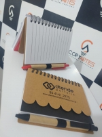Bloco de Anotações (kraft) com Caneta
