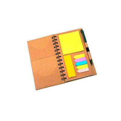Bloco de Anotacoes Personalizado Com 60 Folhas Acompanha Sticky Notes e Caneta de Material Recicla