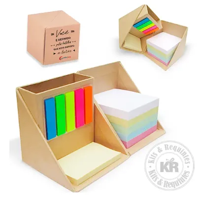 Bloco de anotações personalizado em formato de cubo