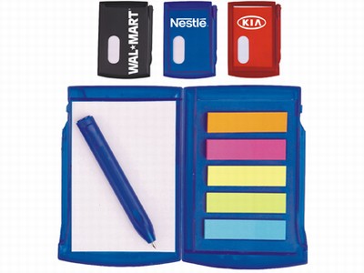 Bloco de Anotações Plástico com Post It e Mini Caneta