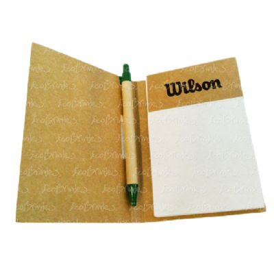 Bloco kraft caneta
