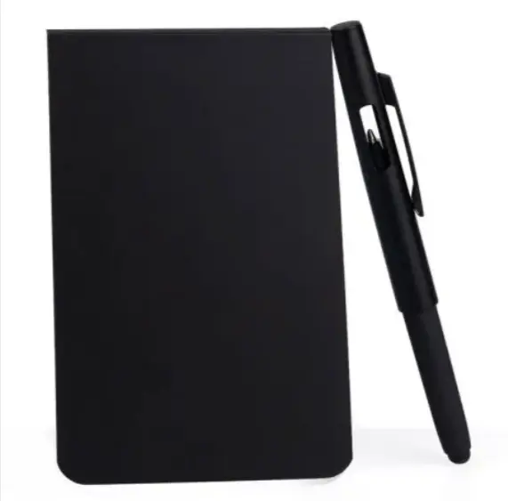 Bloco para Anotações Preto 100 Folhas com Caneta Personalizada Mod.2