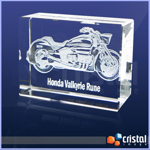 Bloco personalizado em cristal
