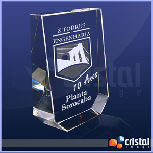 Bloco Placa Com Gravacao a Laser 2d e 3d