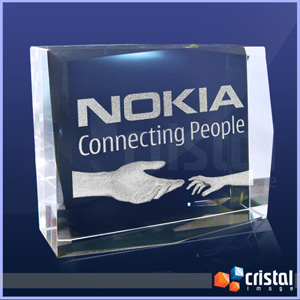 Bloco Transparente em Cristal
