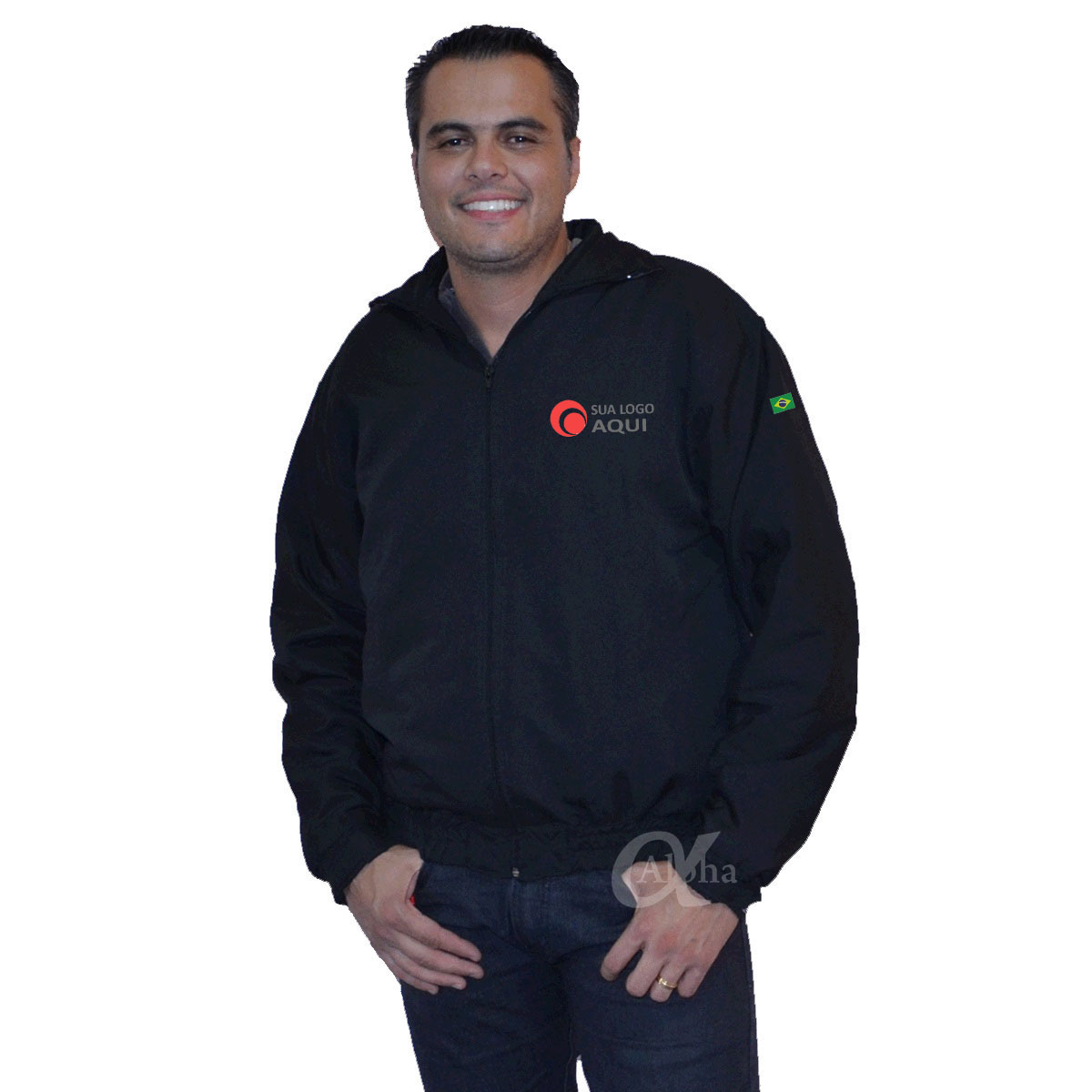 Blusa de frio grossa jaqueta corta vento personalizada masculina e feminina - kit 10 peças