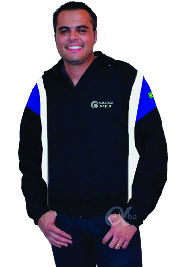 Blusa jaqueta de frio com recortes e personalizada modelo de uniformes profissionais - kit 10 pçs