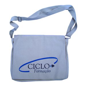 Bolsa carteiro personalizada em lona.