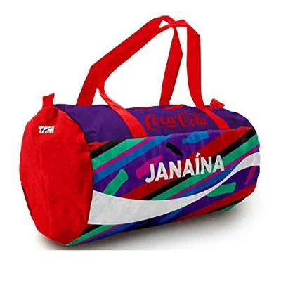 Bolsa de academia ou viagem com alças em fita