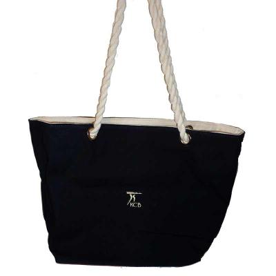 Bolsa de Lona Com Alca de Algodao Torcido