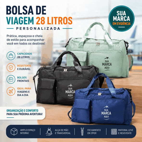 Bolsa de viagem 28 litros Personalizada