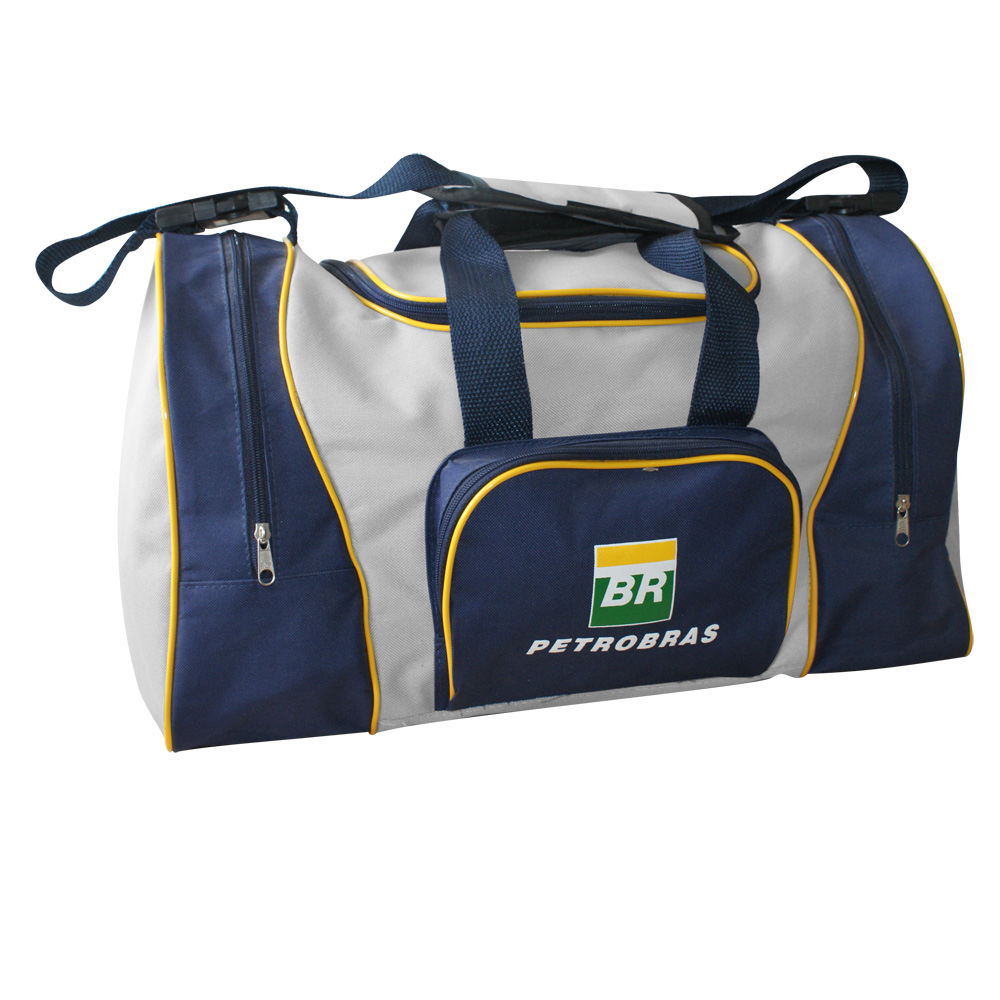 Bolsa de Viagem em Nylon 600, Bolsos Frontal e Lateral
