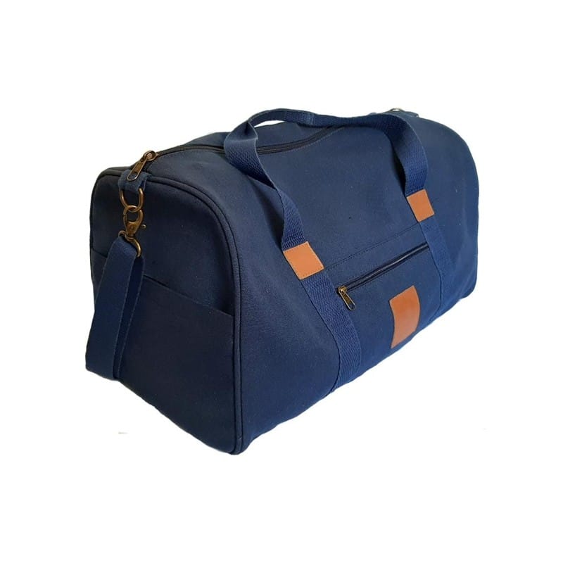 BOLSA DE VIAGEM LONA COM COURO SINTÉTICO - Brindes Rio