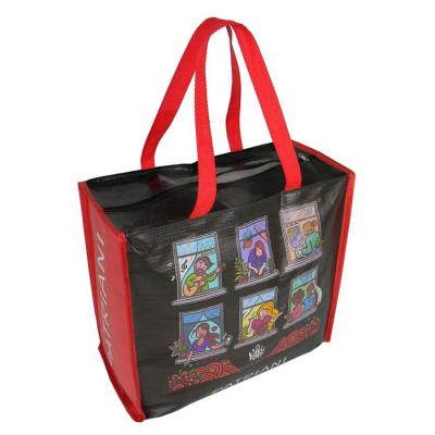 Bolsa em Rafia Laminada Com Ziper