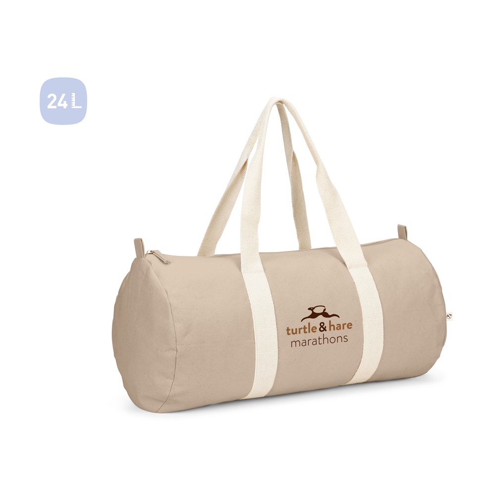 Bolsa Esportiva Sustentável em Algodão Reciclado e Poliéster Reciclado 24L Personalizada: AL92535