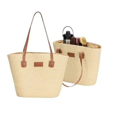 Bolsa Fio de Papel Torcido Marrom Claro