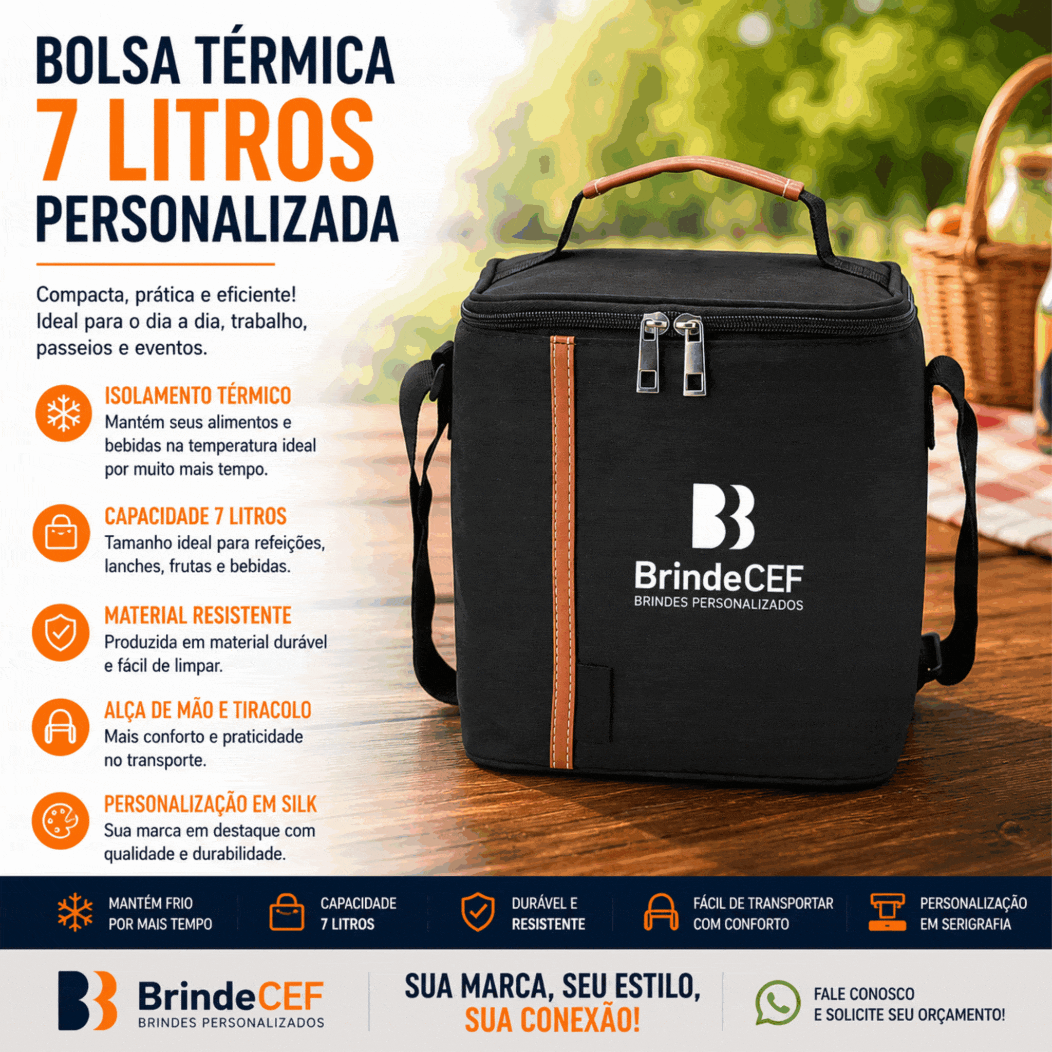 Bolsa Personalizada Térmica 7Lt  para Manter Fescos