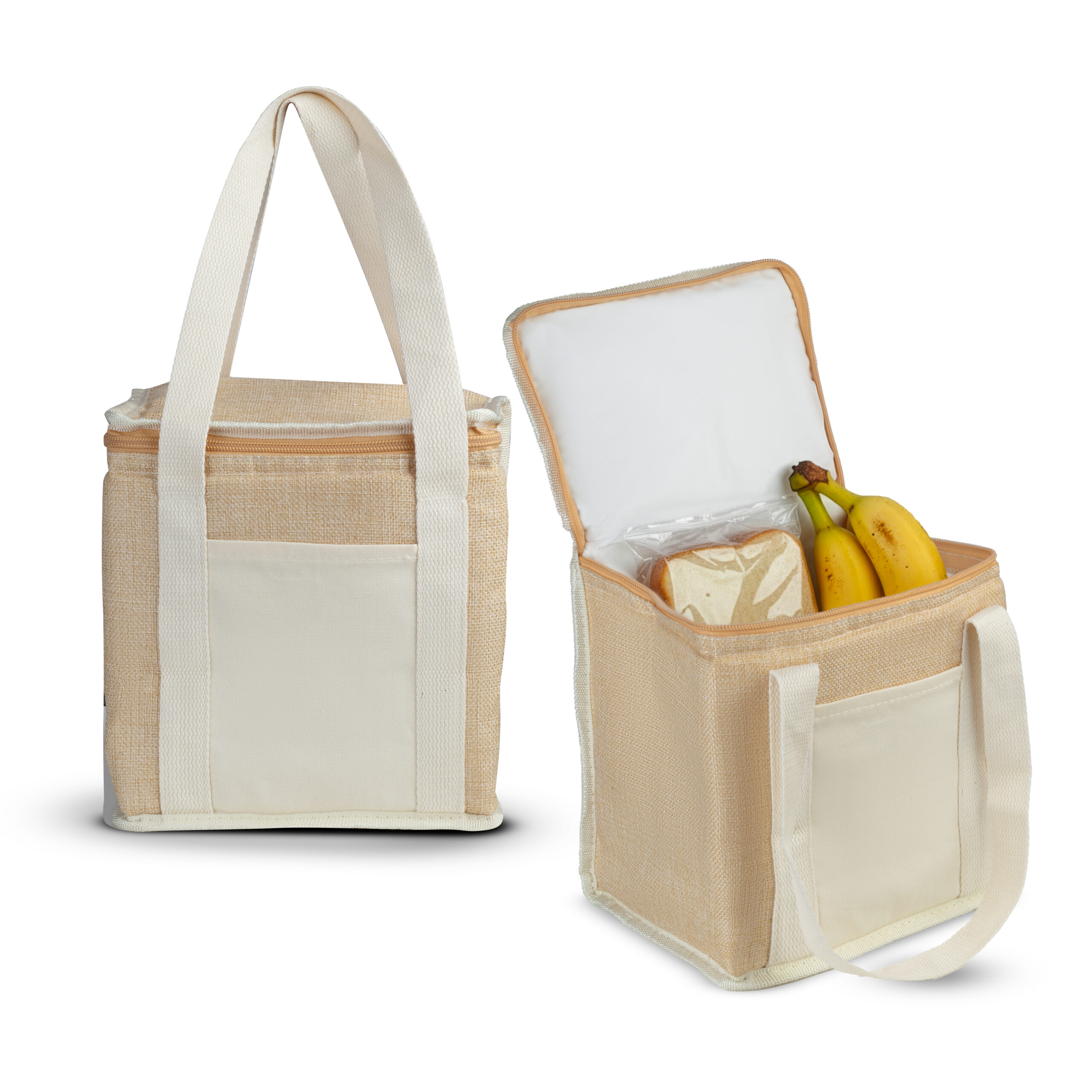 Bolsa TÃĐrmica em algodÃĢo e Juta sintÃĐtica (21x19x15cm)