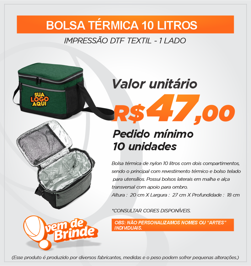 Bolsa Térmica 10 Litros