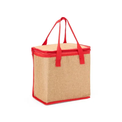 Bolsa Termica 14l em Linho c Textura Natural e Alca Curta