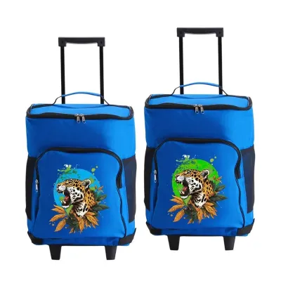 Bolsa Termica 30l Com Rodinhas Azul