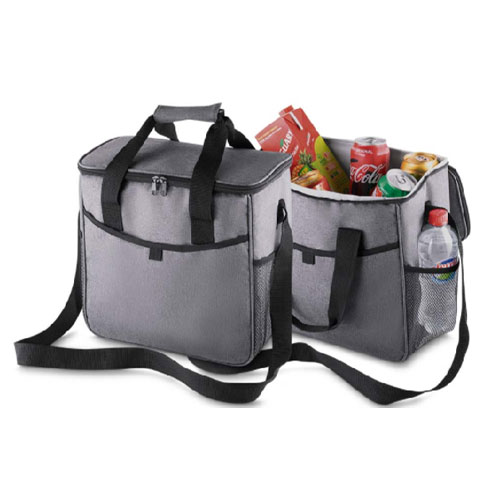 Bolsa térmica, confeccionada em tecido nylon e poliéster, capacidade 16 litros