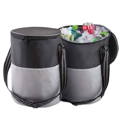 Bolsa térmica, confeccionada em tecido nylon e poliéster, capacidade 25 litros