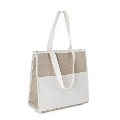 Bolsa Termica em Algodao e Juta Sintetica 34x34x16cm