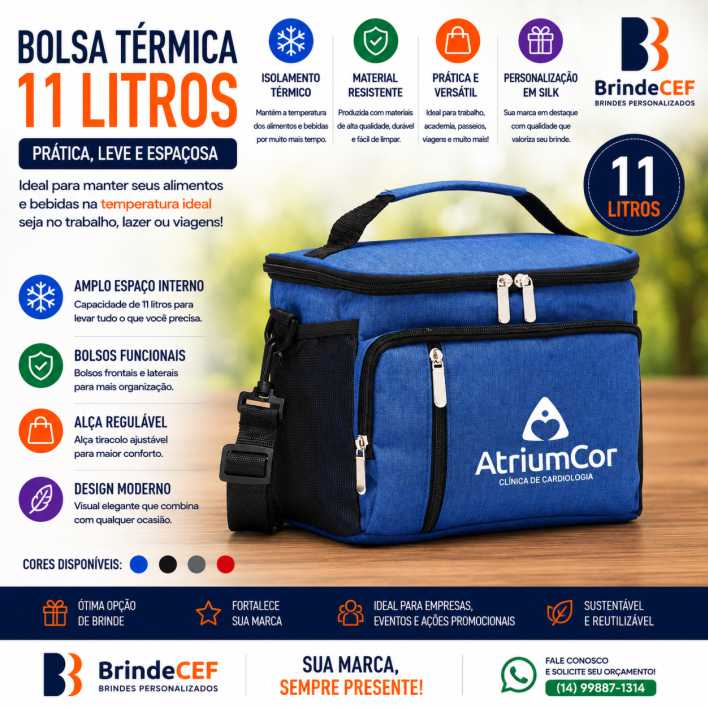 Bolsa Térmica Personalizada 11 Litros para brinde